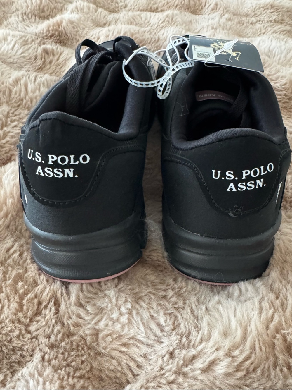NWT U.S. Polo Assn. Women's Black Sneakers Size 8 Wide Width - Picture 5 of 6